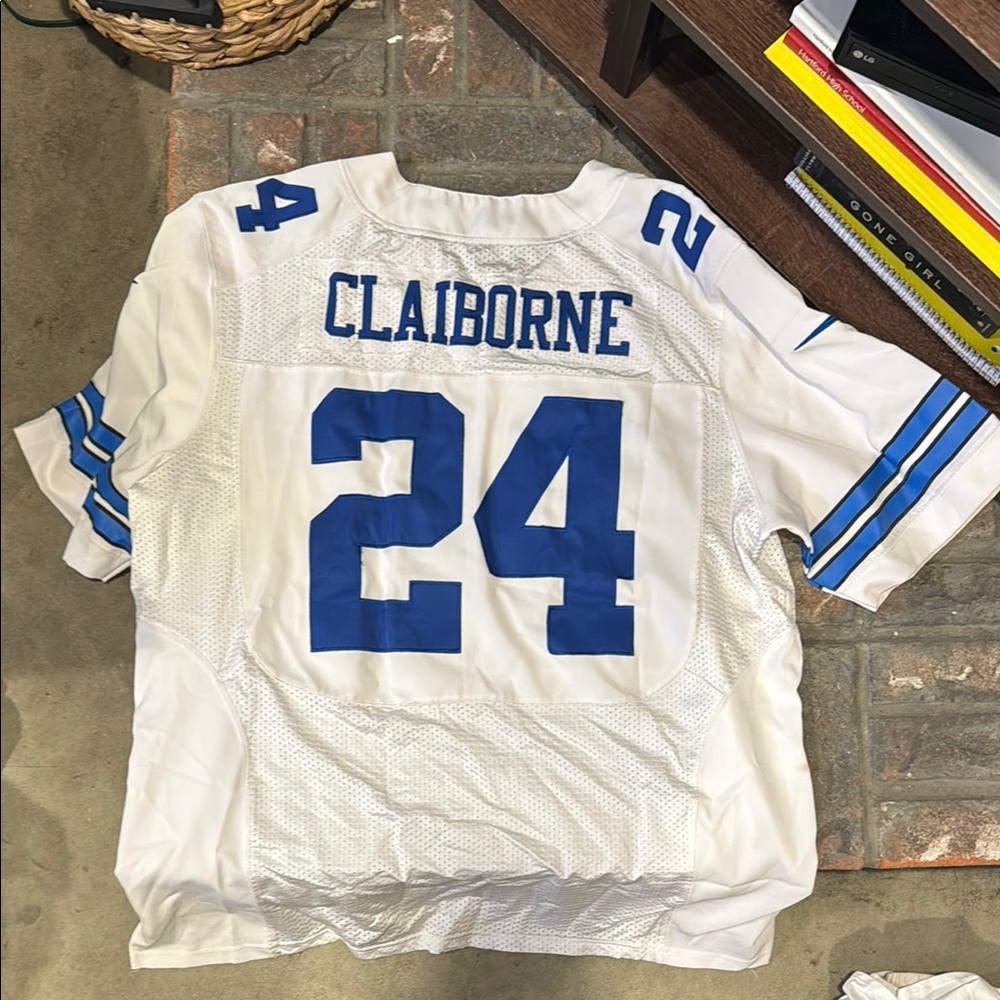 DALLAS COWBOY CLAIBORNE White and Blue Sports Jersey